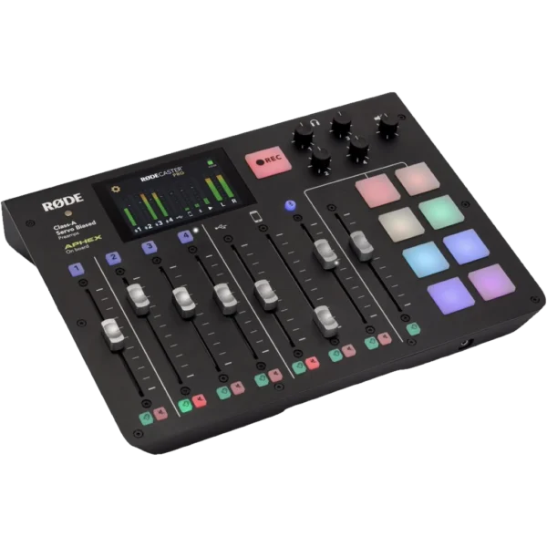 Rode-Rodecaster-PRO-front Podcast set